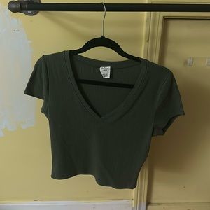 Green Crop Top